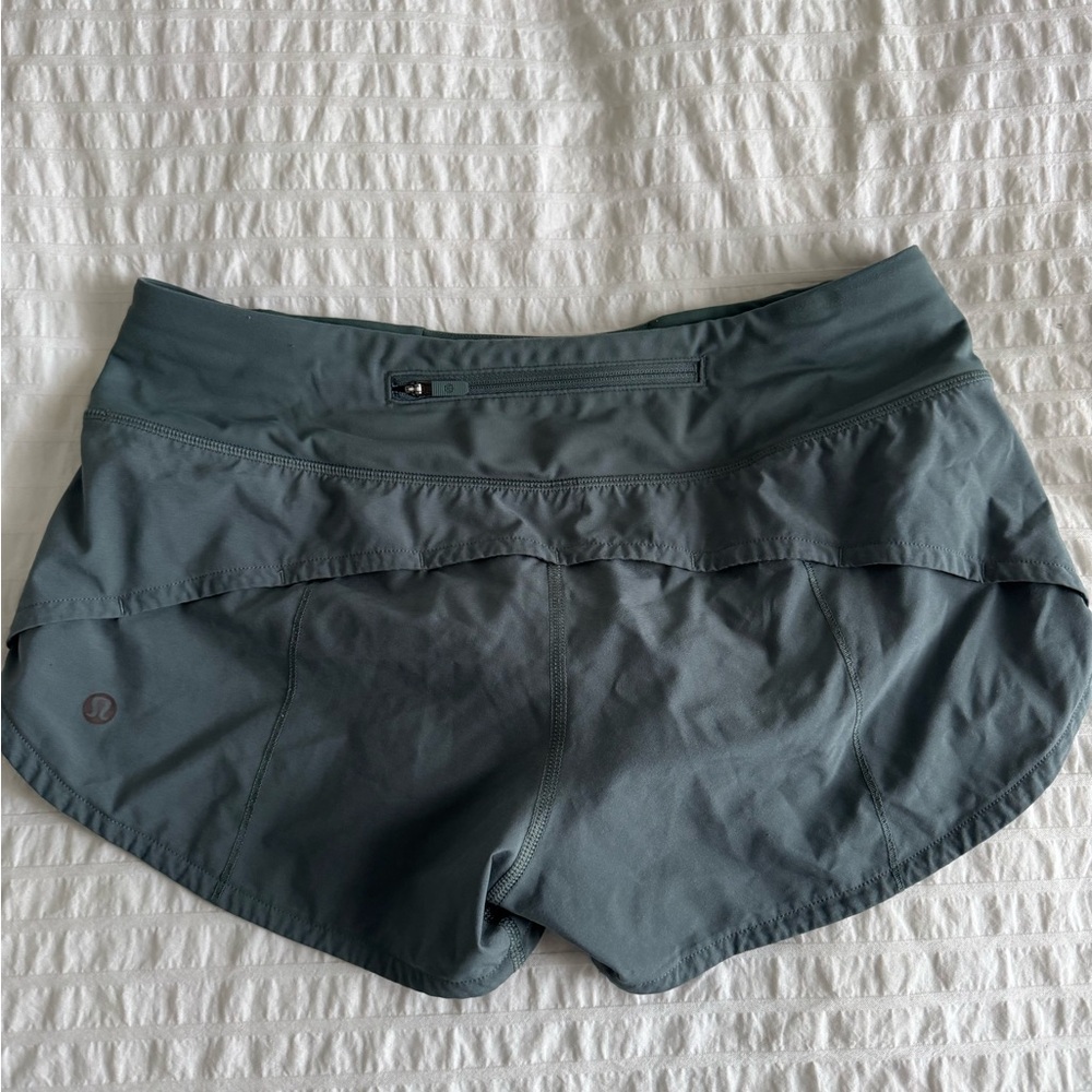 lululemon athletica Speed Up Low-Rise Lined Women's Green Athletic Shorts 2.5